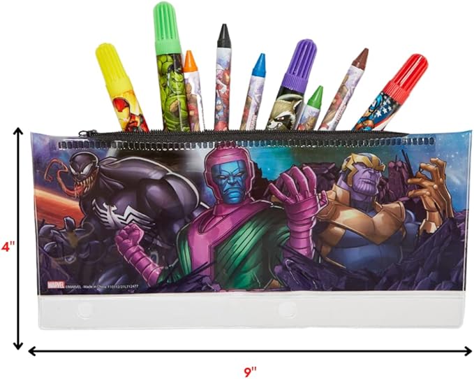 Innovative Designs Marvel Avengers Coloring Art and Sticker Set for Boys and Girls, 30 Pcs.