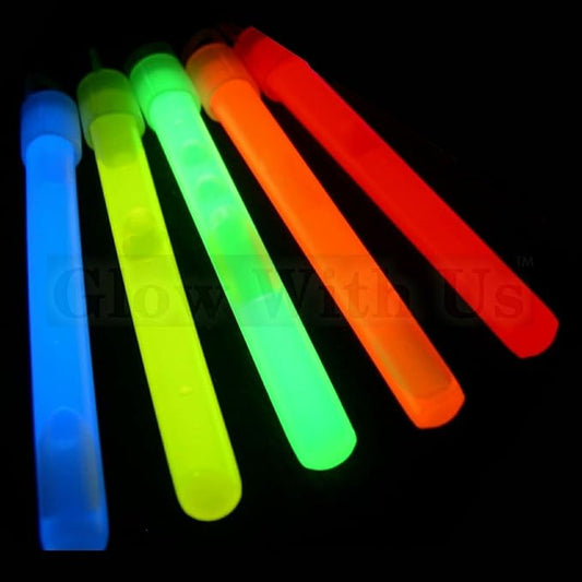 Glow Sticks Bulk Wholesale, 50 4” Glow Stick Light Sticks. Assorted Bright Colors, Kids Love Them! Glow 8-12 Hrs, 2-Year Shelf Life, Sturdy Packaging, GlowWithUs Brand