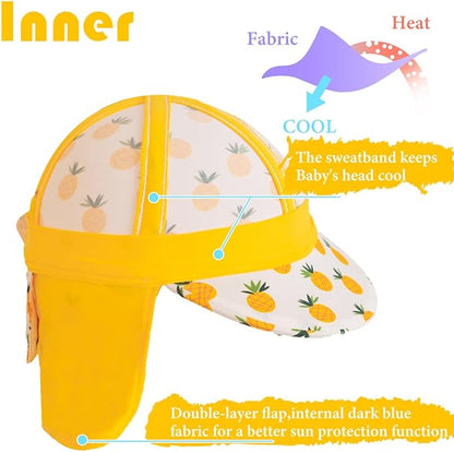 Gifts Treat Kids Legionnaires Hat, UPF 50+ Sun Protection Swim Cap Flap Hat for Kids, Quick Drying Sun Hat for Beach Seaside