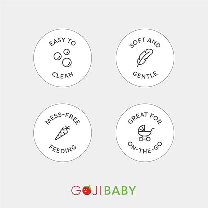 4 oz Silicone Baby Food Dispensing Spoon - 4 Pack - Great for 4+ Month Infants - Includes Stopper - Easy to Use and Mess-Free - Precise Food-Release Feeder - Great for Travel (Pink