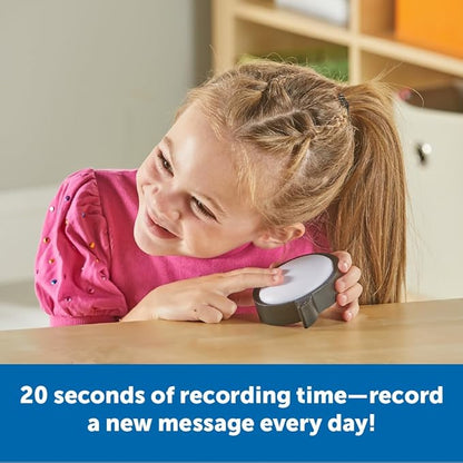 Learning Resources Message Maker Recordable Button, Social Emotional Learning Toys, Kids Easter Basket Stuffers,1 Piece