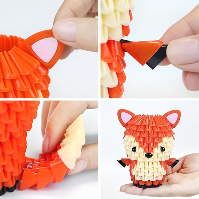 Creative Soft Building Blocks, Cute Animal kit Assembling Building Toys Gifts for Kids and 6+ Interactive Building Toy for Kids, Boys, and Girls (1104-FOX)