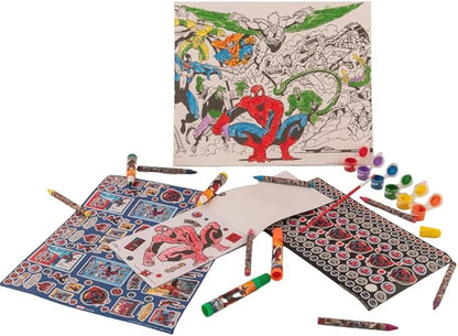 Innovative Designs Marvel Avengers Spiderman Creative Coloring Canvas Painting and Activity Set for Kids, 1000+ pcs