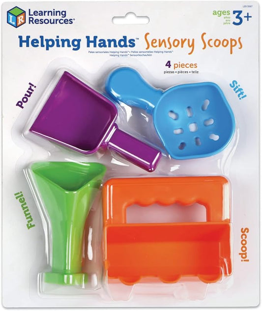 Learning Resources Helping Hands Sensory Scoops, Autism Sensory Toys, Sensory Toys for Autistic Children, Sensory Toys for Toddlers, 4 Pieces, Ages 3+