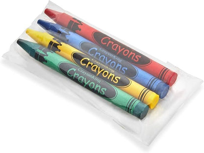 CrayonKing 50 Sets of 4-Packs in Cello (200 total bulk Crayons) Restaurants, Party Favors, Birthdays, School Teachers & Kids Coloring Non-Toxic Crayons