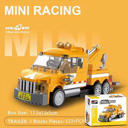 Engineering Cars Building Brick Sets, 3D Assembly Cars for Boys, Pull Back Car Building Blocks, Building Block Car Toys for Kids Age 6 7 8 9 10, 530 Pieces