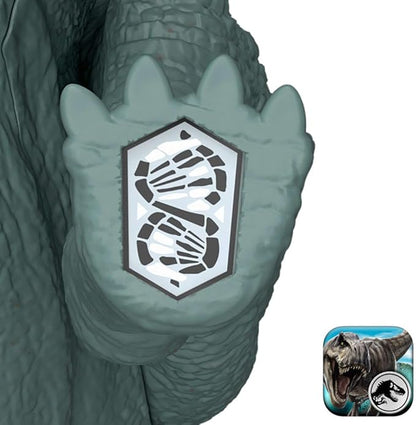 Mattel Jurassic World Rebirth Wild Roar Maiasaura Dinosaur Toy with Tail-Controlled Chomp Multi-Direction Attack & Sound, Posable & Digital Play