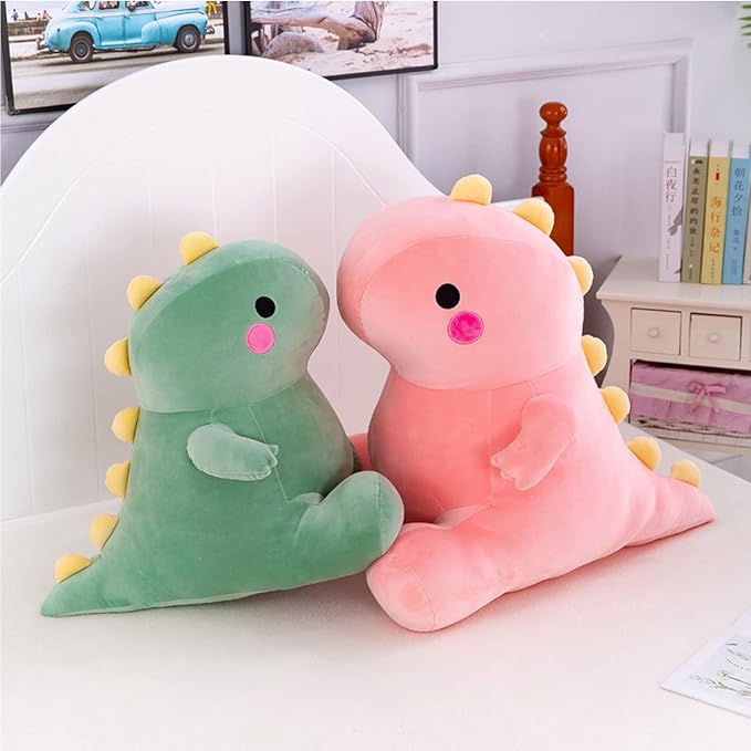 Cute Dinosaur Plush Toys, Fat Dinosaur Soft Stuffed Animals Toys Dolls, Dino Plushies Doll Cute Birthday Gifts for Kids Girls Boys (Pink,8in)