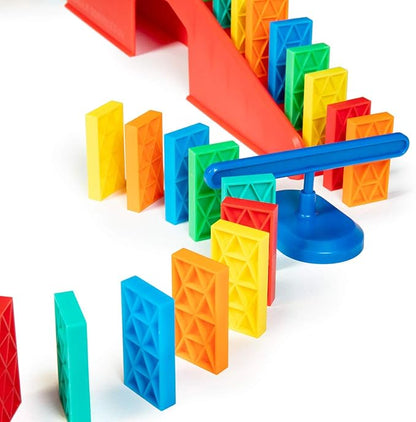 Bulk Dominoes Kinetic Domino Kit | Dominoes Set, STEM STEAM Small Toys, Family Games for Kids, Kids Toys and Games, Building, Toppling, Chain Reaction Sets (68pc)