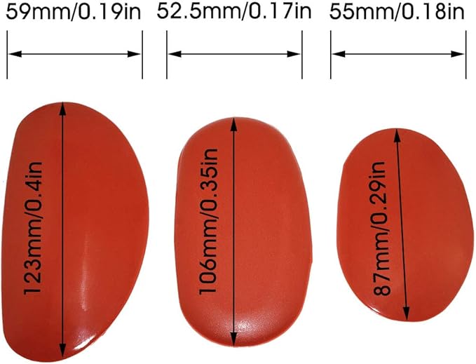 MEETOOT Clay Rubber Three Piece Set Soft Mud Tools Rib for Pottery and Clay Artists Casting Clay on Wheels, Hand-Built or Engraved