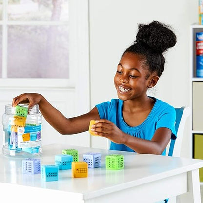 hand2mind Ten Frame Dice, Large Foam Dice for Classroom, Subitizing Dice, Math Manipulatives for Elementary School, Counting Toys for Toddlers, Educational Toys for Preschool Children (Set of 12)