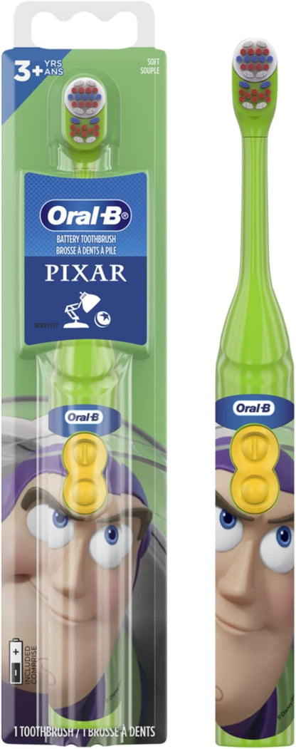 Oral-B Kid's Battery Toothbrush Featuring Disney's Buzz Lightyear, Soft Bristles, for Kids 3+