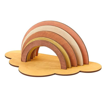 Colorations Decorate Your Own Wooden Rainbow, Set of 6