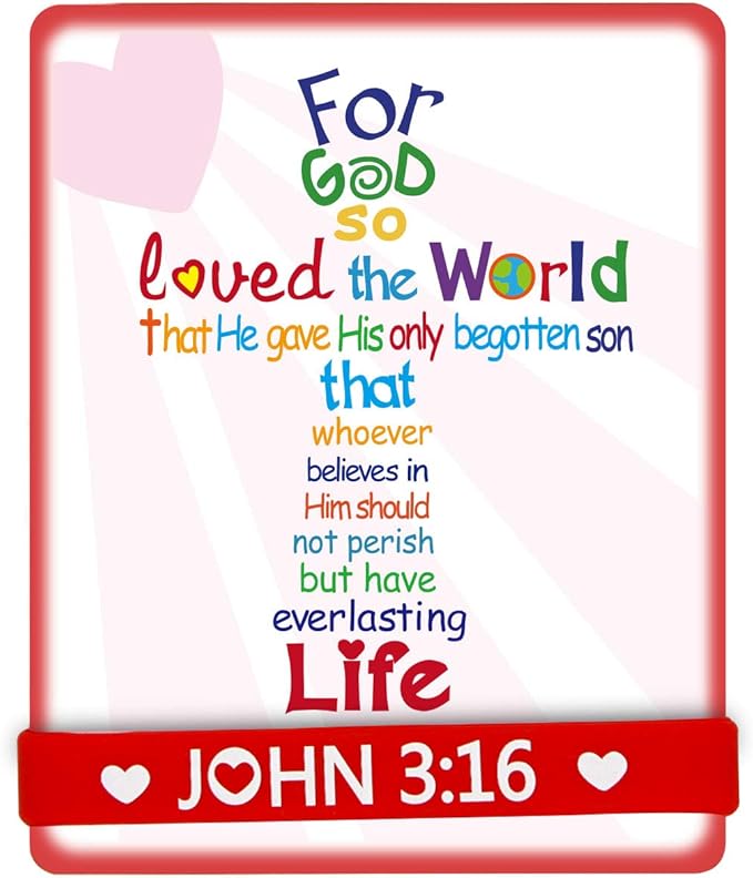 ceiba tree John 3:16 Cards with Bracelets Valentine’s Day Crafts for Kids Gift Valentine Classroom Exchange Party Favor VBS