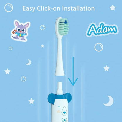 NELL&WELL 6 Pieces Replacement Toothbrush Heads for NW010/NW-006/NW-007 Sonic Electric Toothbrush (Blue)