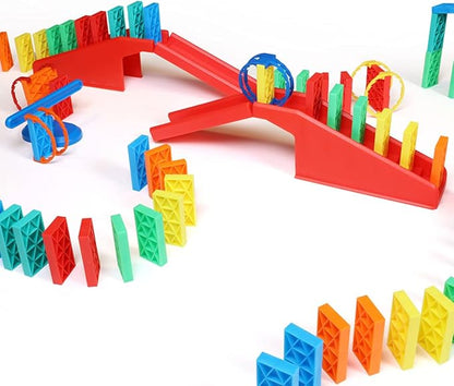 Bulk Dominoes Kinetic Domino Kit | Dominoes Set, STEM STEAM Small Toys, Family Games for Kids, Kids Toys and Games, Building, Toppling, Chain Reaction Sets (225pc)
