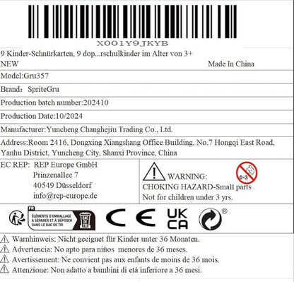 9 PCS Kids Lacing Cards, 9 Double Sided Farm Animals Sewing Cards with 9 Colorful Laces, Educational & Learning Toys for Preschoolers, Kids Ages 3+