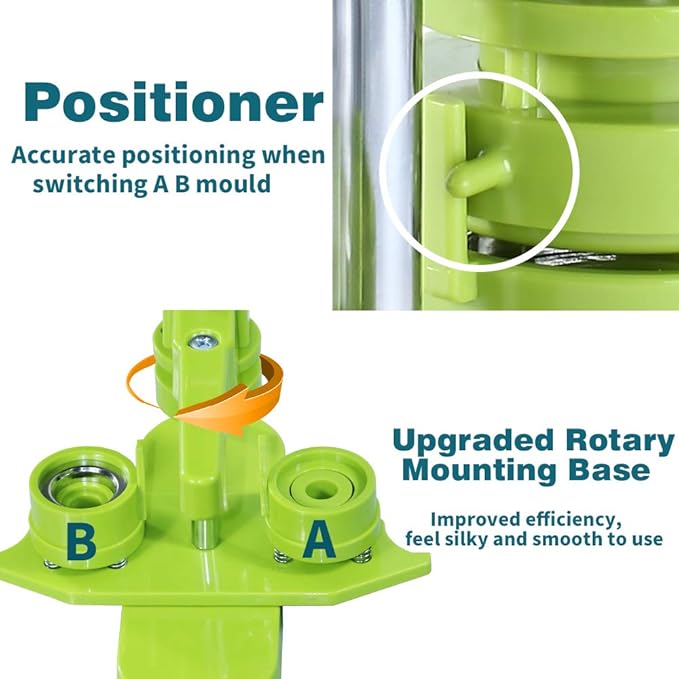 Button Maker Machine, (3rd Gen) Installation-Free 25mm(1 in) DIY Pin Button Maker Press Machine Kit, Badge Punch Press Machine with Free 500pcs Button Parts&Pictures&Circle Cutter&Magic Book