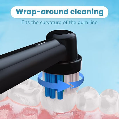 GENKENT 20 Replacement Heads, Toothbrush Heads Compatible with Oral B, Black