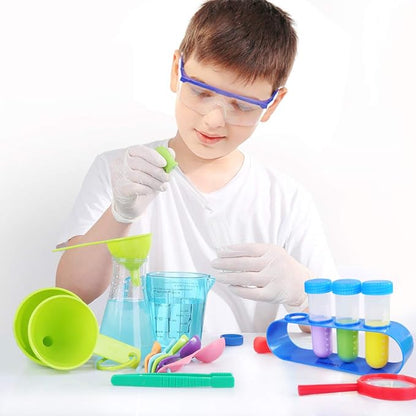 UNGLINGA Kids Science Experiment Kit with Lab Coat Scientist Costume Dress Up and Role Play Toys Gift for Boys Girls Kids Christmas Birthday Party