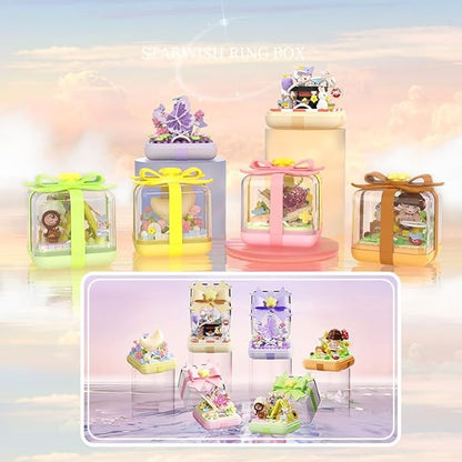 Creative Block Toys Block Ring Box 140PCS for Girls Birthday Gift Ornament Decoration Valentine's Day Gift for Teens Age 14 +