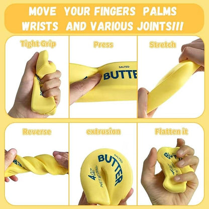 2026 Upgraded Slow Rebound Butter Squeeze Stress Balls, Soft Butter Stick Squishies Toy, Slow Rising Sensory Fidget Toy for Stress Relief & Calming（2PCS）