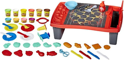 Play-Doh Kitchen Creations Big Grill Playset 40-Piece BBQ Toy for Kids 3 Years and Up with Non-Toxic Drizzle and 10 Colors (Amazon Exclusive)