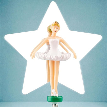 RR ROUND RICH DESIGN Kids Musical Jewelry Box with Drawer and Pretty Jewelry Set with Elegant Ballet Girl Theme - Swan Lake Tune White