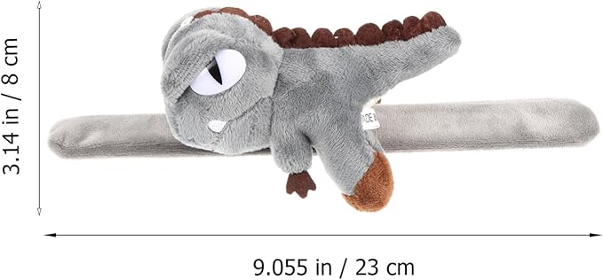 Abaodam 2pcs Animal Slap Bracelet Dinosaur Slap Bracelet Plush Stuffed Animal Hugger Snap Wrist Band for Kids Birthday Party