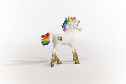Schleich bayala, Unicorn Toys for Girls and Boys Rainbow Love Unicorn Foal with Rainbow Mane and Tail, Ages 5+
