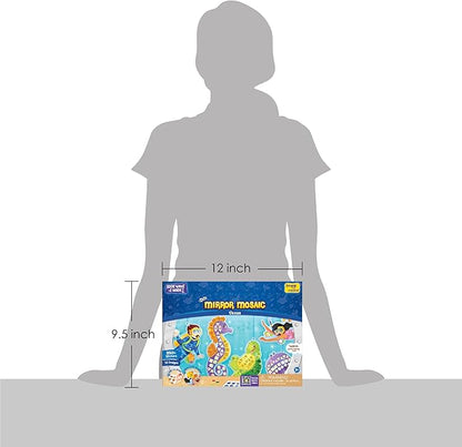 Imagimake Mirror Mosaic Ocean Theme Kids Art Set | DIY Craft Kit with Foil Stickers | Mosaic Kit for Kids | Birthday Gift for Boys and Girls Ages 3-8 | Toys for 4 Year Old Boys
