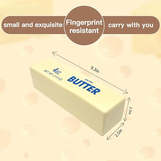 Slow Rising Squishy Butter Stick ,Squeeze Butter Toy, Stress Balls，Stress Relief & Fidget Toys,Realistic Food Squishies Fidget Toys, Gifts, Party Favors (Extra Large Butter 1pcs)