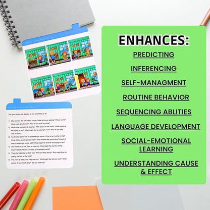 Sequence for Kids Daily Routine Cards Speech Therapy Material Social Development and Sentence Building for Kids ABA Therapy Material Speech Therapy Game English Language Bilingual Learners ESL