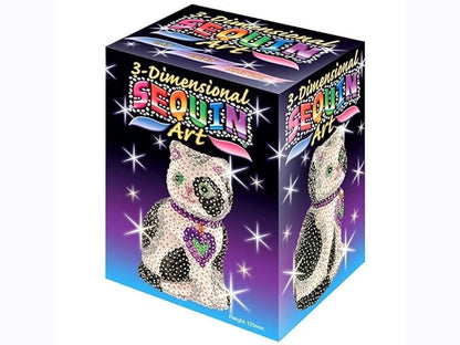 Sequin Art 3D, Cat, Sparkling Arts and Crafts Kit; Creative Crafts for Adults and Kids