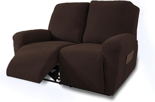 NORTHERN BROTHERS Recliner Loveseat Covers - Recliner Sofa Covers 2 Seater Loveseat Covers for Reclining Loveseat Recliner Cover, Dark Brown
