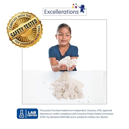 Excellerations Sensory Play Sand, White, 10lbs for Ages 3 & Up