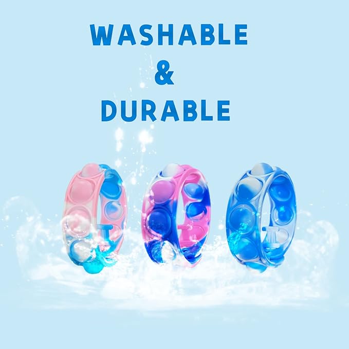 50pcs Rainbow Pop Bracelet Bubble Fidget Toys Pack Adjustable Silicone Bracelet Pop Toy, Pop Squeeze Toys Stress Relief Hand Finger Pop Toys Party Favor Student Gift for Kids Adults
