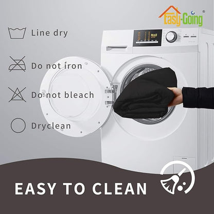 Easy-Going Sofa Slipcover Waterproof Couch Cover for 3 Cushion Couch Sofa Cover Furniture Protector Cover Pets Covers Washable Non-Slip Fabric Pets Kids Children Dog Cat (Sofa, Black)