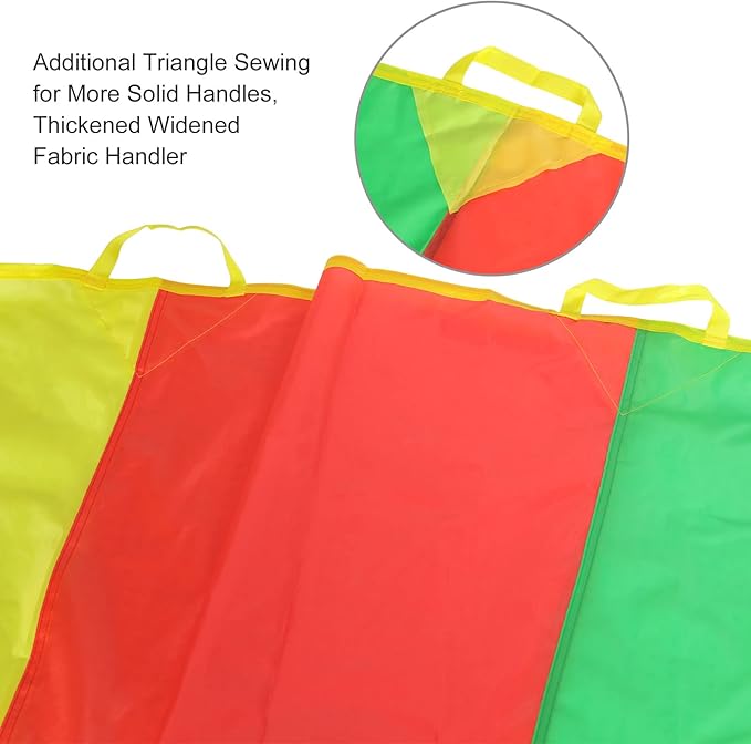 Sonyabecca Parachute Kids Play 8FT,10FT,12FT,16FT,20FT for 8-12 Years Game, Kids Party Game