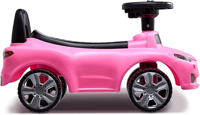 VEVOR Ride On Push Car for Toddlers, Ages 19+ Months, Ride Racer, Sit to Stand Toddler Ride On Toy, Kids Ride On Car with Music Steering, Horn & Under Seat Storage, Ride On Toy for Boys Girls, Pink