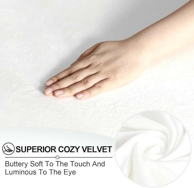 Festicorp Recliner Chair Covers Real Velvet 4-Pieces Recliner Covers for Small Lazy Boy Recliner Chair Stretch Recliner Sofa Slipcovers Furniture Protector with Side Pocket & Elastic Bottom, Off White