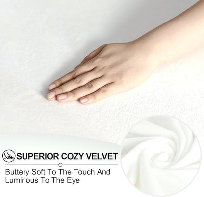 Festicorp Recliner Chair Covers Real Velvet 4-Pieces Recliner Covers for Small Lazy Boy Recliner Chair Stretch Recliner Sofa Slipcovers Furniture Protector with Side Pocket & Elastic Bottom, Off White