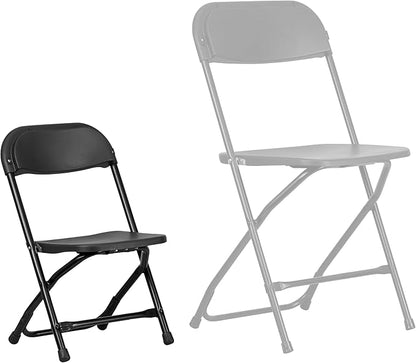 Flash Furniture 2 Pack Kids Black Plastic Folding Chair