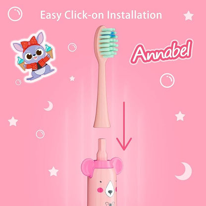 NELL&WELL 6 Pieces Replacement Toothbrush Heads for NW010/NW-006/NW-007 Sonic Electric Toothbrush (Pink)