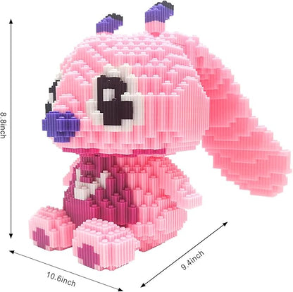 Building Bricks 2200+ Pieces Set - 3D Puzzles Classic Cartoon Characters Building Blocks - Micro Building Block for Boys Girls & Adults (PinkPro)