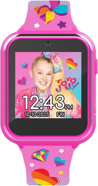Accutime Kids Nickelodeon JoJo Siwa Educational, Touchscreen Smart Watch Toy for Girls, Boys, Toddlers - Selfie Cam, Learning Games, Alarm, Calculator, Pedometer & More (Model: JOJ4252AZ)