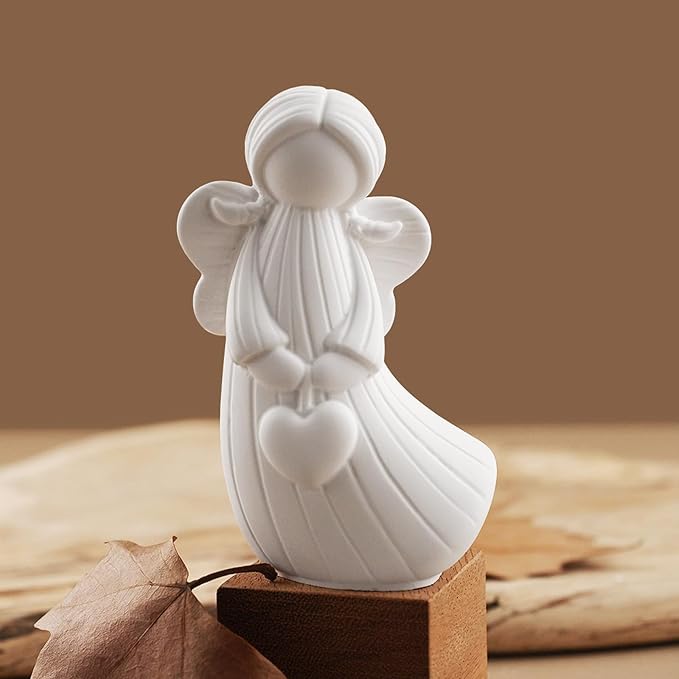 2Pcs Angel Resin Silicone Mold Set Clear Epoxy Resin Casting Molds for Flower Preservation DIY Bookends Art Crafts Home Decor Ornament Keepsake Making Casting Projects Soap Clay Candle