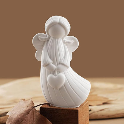 2Pcs Angel Resin Silicone Mold Set Clear Epoxy Resin Casting Molds for Flower Preservation DIY Bookends Art Crafts Home Decor Ornament Keepsake Making Casting Projects Soap Clay Candle
