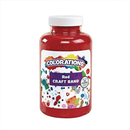 Colorations CSRE Colorful Craft Sand, Red - 22 oz.