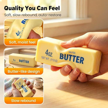 1pcs Squeeze Butter Squishy Toy, Pack Sensory Stress Relief Squishies Soft & Stretchy Fidget Toys for Anxiety Relief Party Favors (Dumpling Squishy Butter) (Large)